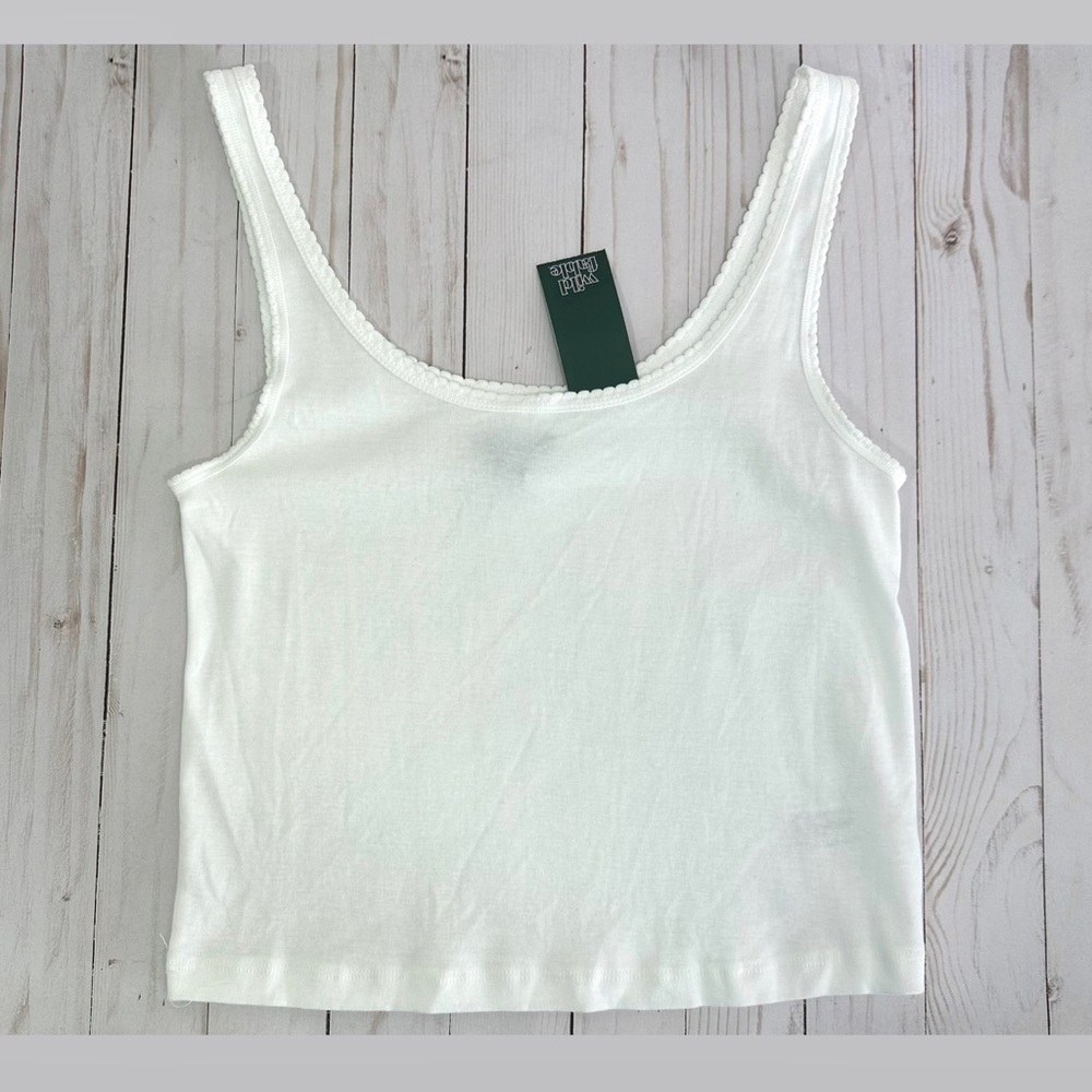 Wild Fable Women’s White Sleeveless Cropped Tank Top - NWT